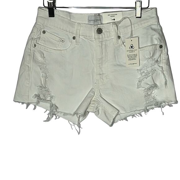 NWT Lucky brand Boy Mid rise Shorts size 2 - Picture 1 of 10